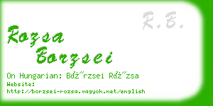 rozsa borzsei business card